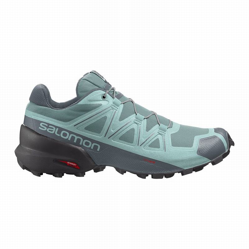 Salomon Israel SPEEDCROSS 5 - Womens Trail Running Shoes - Turquoise (RCOA-18957)